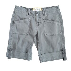 Aventura Organic Cotton Blend Cargo Shorts Women's Size 6 Gray Organic Cotton